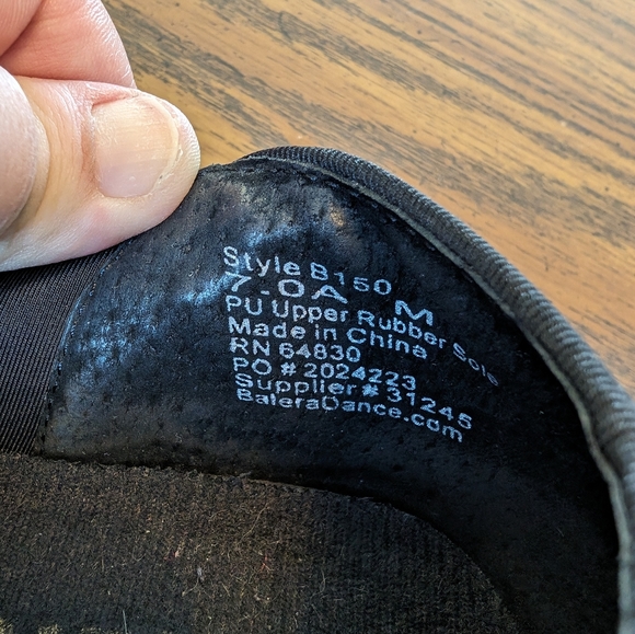 Balera Black Tap Shoes -Size 7.0A M - Picture 6 of 6